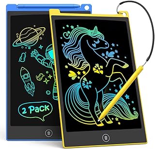 TECJOE 2 Pack 10 Inch LCD Writing Tablet for Kids, Colorful Doodle Board, Electronic Drawing Tablet Drawing Pads for 3-6-Y...