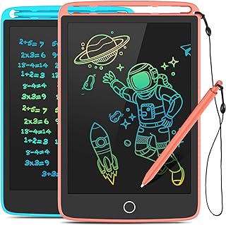 2 Pack 10 Inch Colorful Doodle Board Drawing Pad for Kids