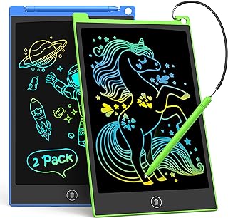 TECJOE LCD Writing Tablet, 8.5 Inch 2 Pack Colorful Doodle Board Drawing Tablet for Kids, Kids Travel Games Activity Learn...