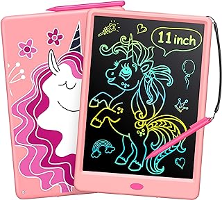 TECJOE LCD Writing Tablet for Kids with Pattern, 11 Inch Colorful Doodle Board Drawing Tablet for Kids, Kids Travel Games ...